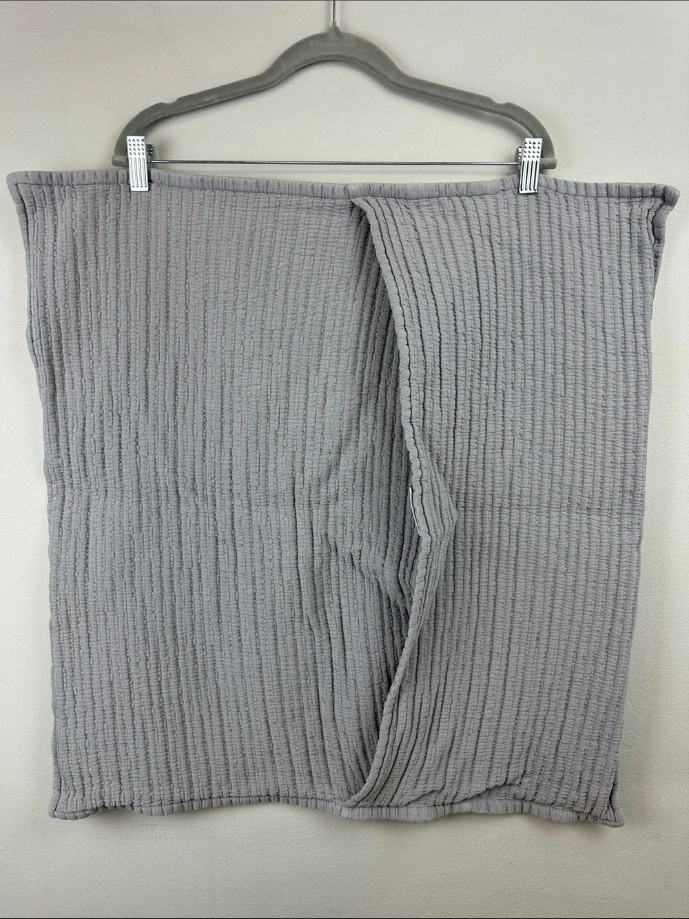 Parachute Matelasse Set of 2 Euro Shams Grey 100% Cotton 26x26 Made in Portugal